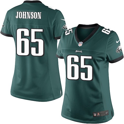 Women's Limited Lane Johnson Nike Jersey Midnight Green Home - #65 NFL Philadelphia Eagles